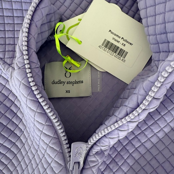 Dudley Stephens Pocomo Pullover Violet Waffle XS NWT - Picture 3 of 6